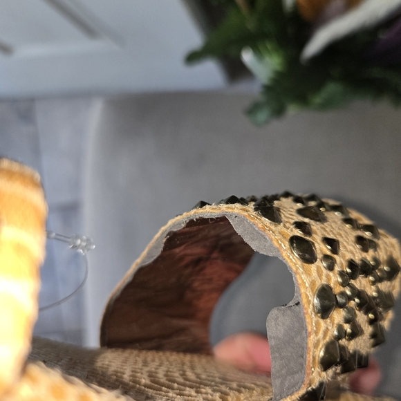 Carlos Santana Tan Snakeskin Sandals - Picture 4 of 5